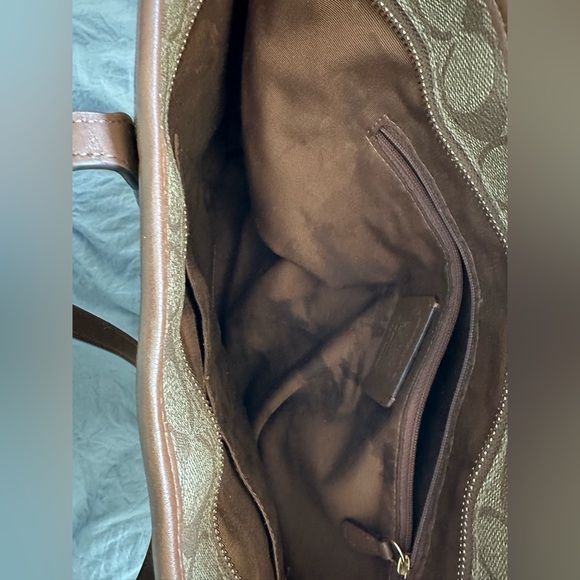 Coach City Brown Leather Double Handles Tote Bag - Picture 5 of 9